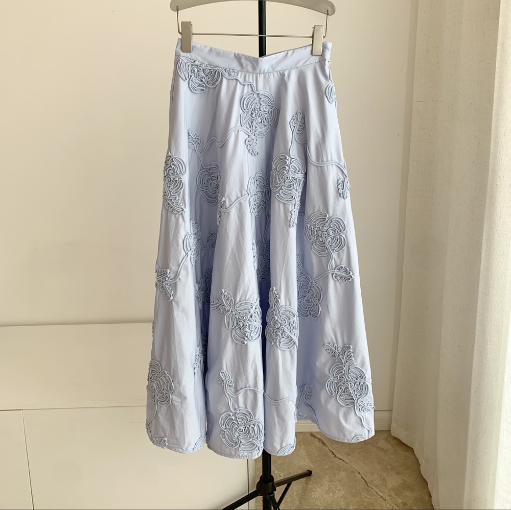 ROTATE BIRGER CHRISTENSEN floral-appliqué maxi skirt - Picture 7 of 12
